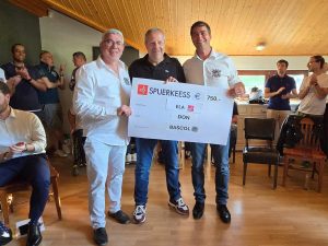 Remise d'un chèque de 750 € de Bascol à ELA Luxembourg lors de l'assemblée générale du 14 mai 2025
